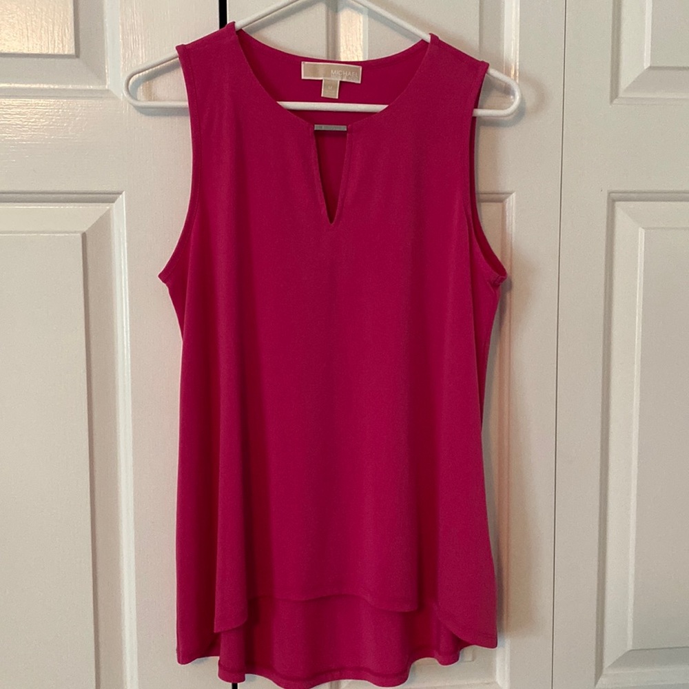 Michael Kors pink sleeveless dress shirt size M